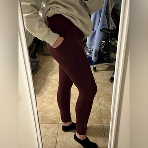 Burgundy/maroon/dark red size 6 lululemon leggings